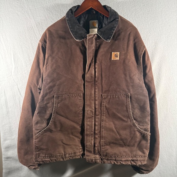 Carhartt Other - Vintage Carhartt J22 DKB Detroit Style Jacket Mens XL Dark Brown Duck Canvas USA